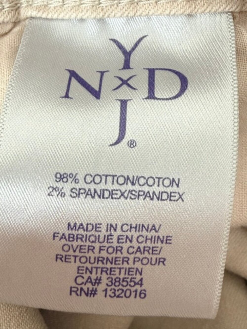 Light-Tan Stretch-Denim Shorts from NYDJ - Picture 7 of 11